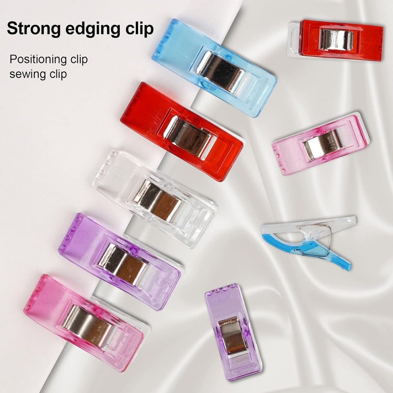 Foihukelim Plastic Clips 30 Pcs Notions Ideal for Sewing and Quilting Clips for Fabric Crafting for Seamstresses Quilters and DIY Projects (Transparent) - Image 5